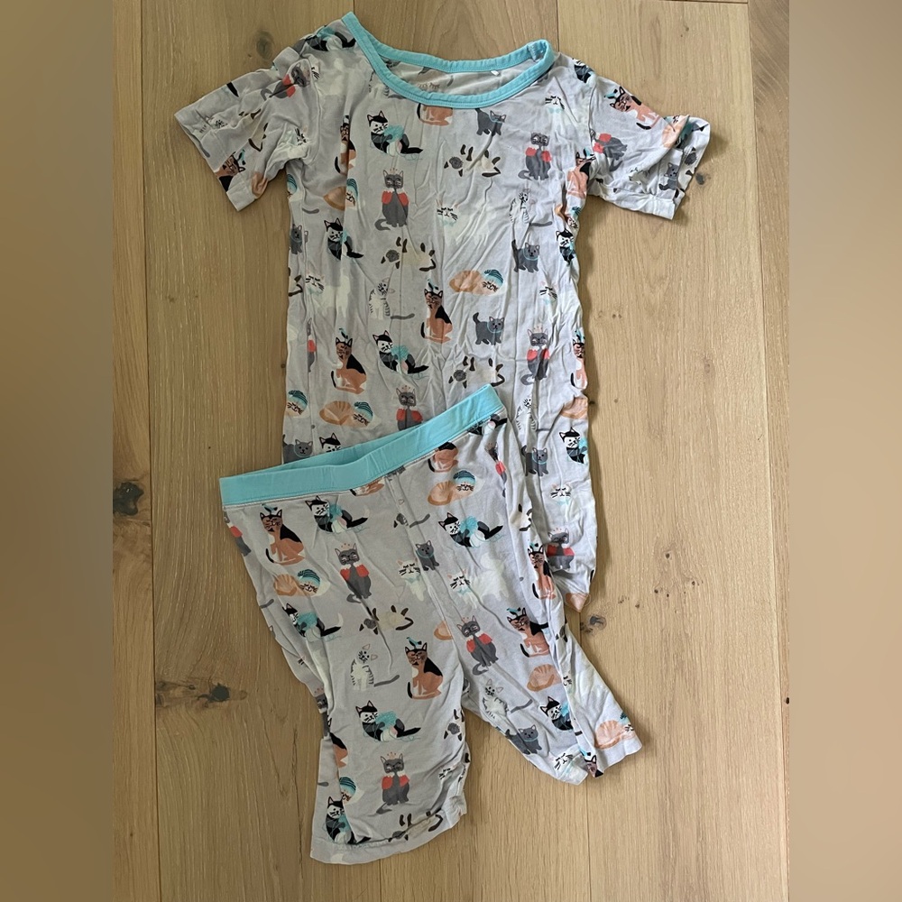 Little sleepies cool cats short set